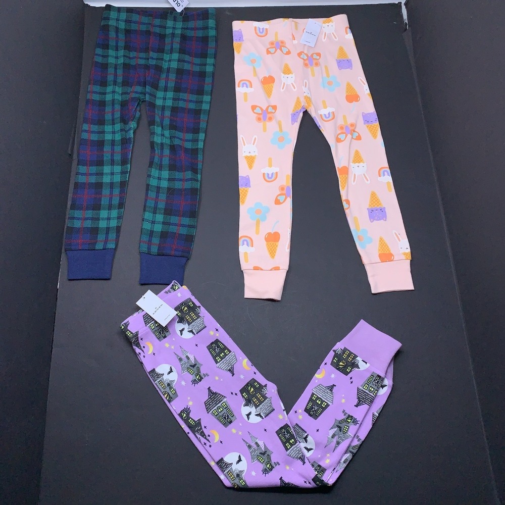 Old Navy Toddler Size 3T Colorful Printed Cotton Pajama Pants 3 Pieces NWT